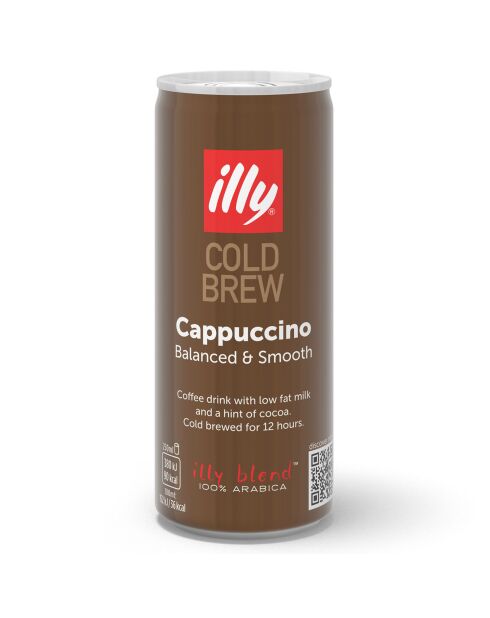 3 Canettes Illy Cold Brew Cappuccino - 3x250 ml